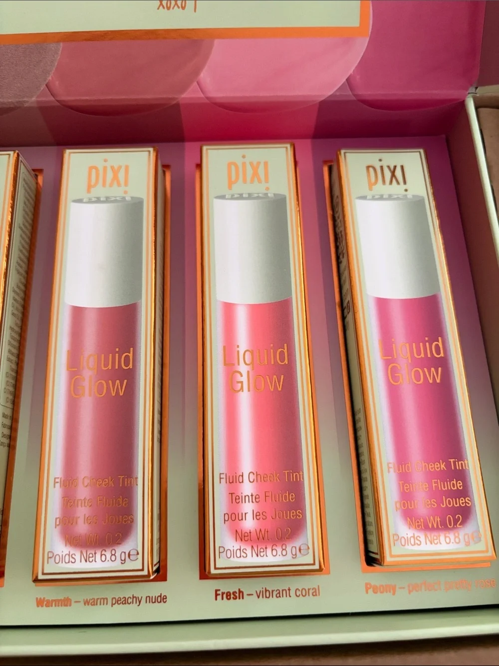 6 x pixi Liquid Glow Sheer Tint - Pink Shades Set